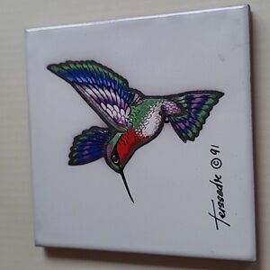 Hummingbird coaster trivet. NWOT
